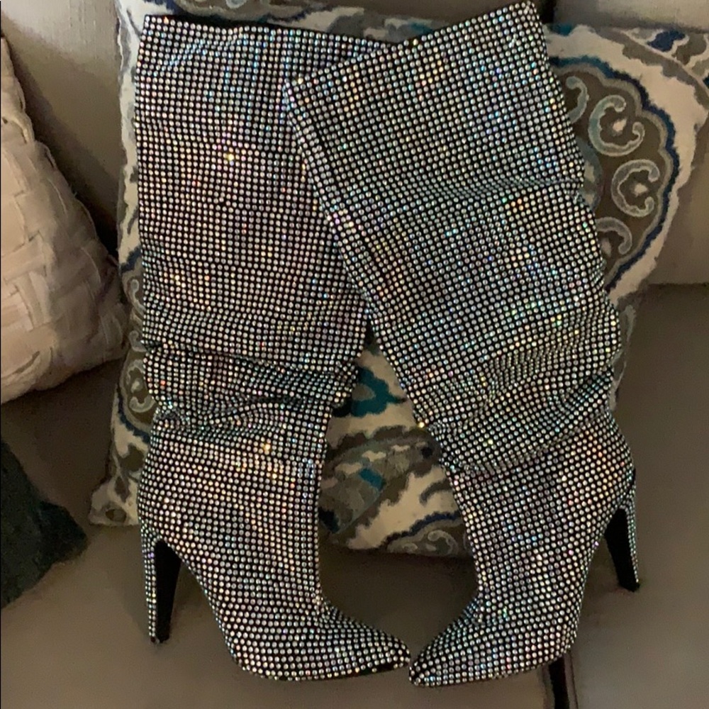 Rhinestone boots -Steve Madden
